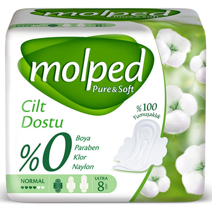 Molped Pure &amp; Soft Single Regular 8 Pack