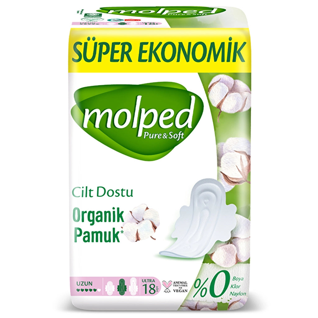 Molped Pure &amp; Soft Super Eco Long 18pcs