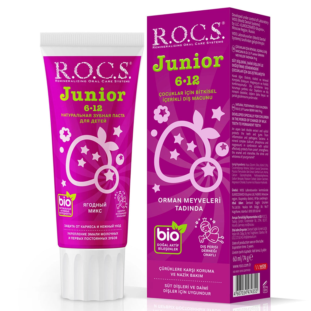 Rocs Junior 6-12 Years Toothpaste with Forest Fruits Flavor 60 ml