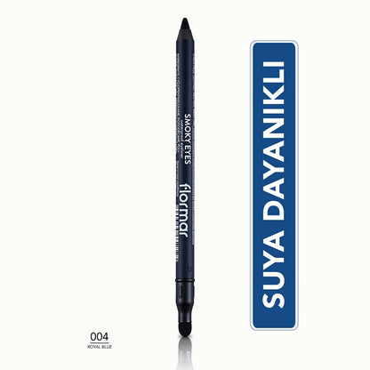 Flormar Smoky Eyes Waterproof Matte Eye Pencil 004 Royal Blue