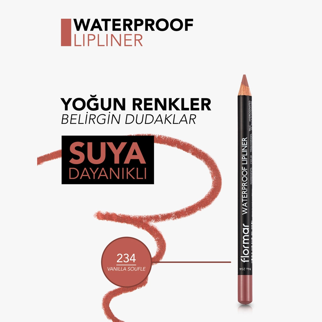 Flormar Waterproof and Intensely Pigmented Matte Lip Pencil 234 Vanilla Souffle