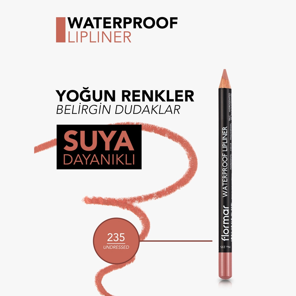 Flormar Waterproof and Intensely Pigmented Matte Lip Pencil 235 Undressed