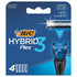 Bic Flex3 Hybrid 3 Blades 4 Replacement Cartridge Razor