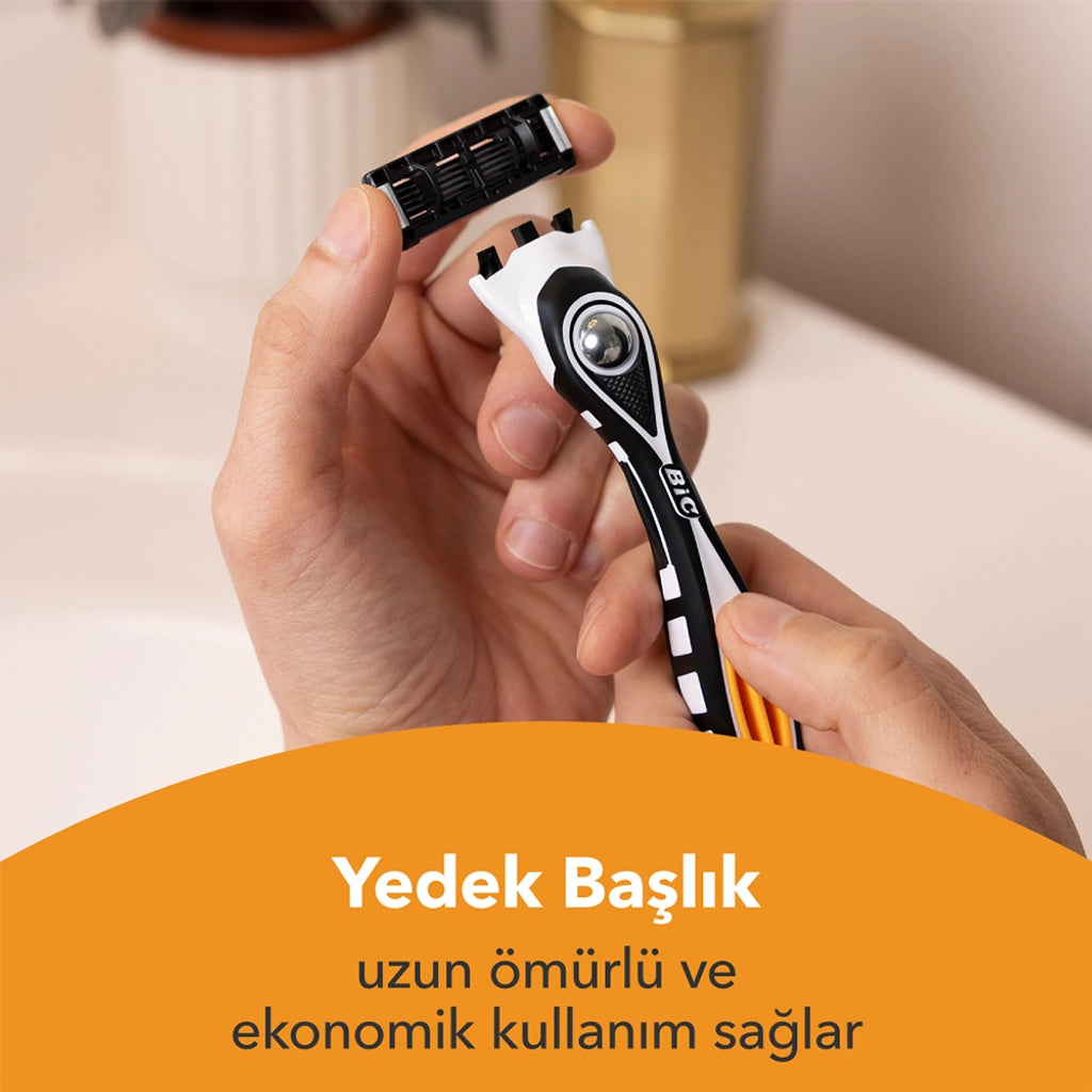 Bic Flex5 Hybrid 5 Blades 1 Handle + 2 Cartridge Razor