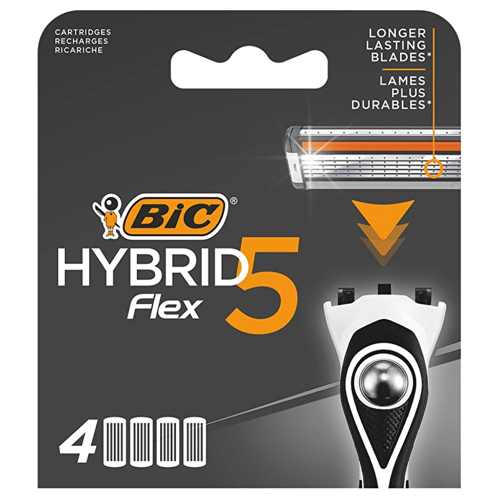 Bic Flex5 Hybrid 5 Blades 4 Replacement Cartridge Razor