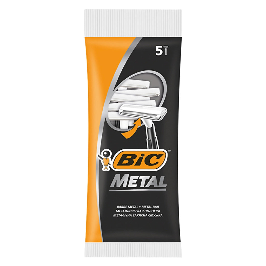 Bic Metal Single Blade Disposable Razor Set of 5