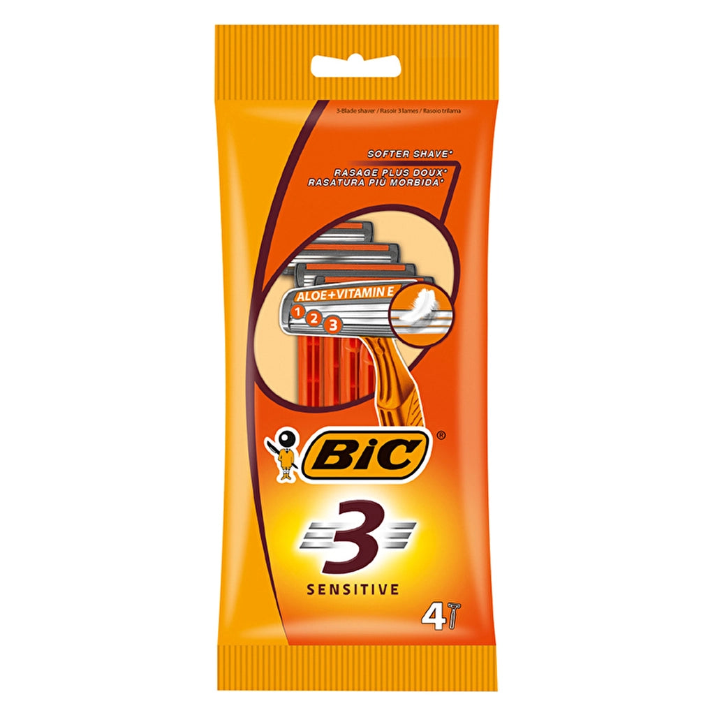 Bic 3 Sensitive Disposable Razor 4-Piece
