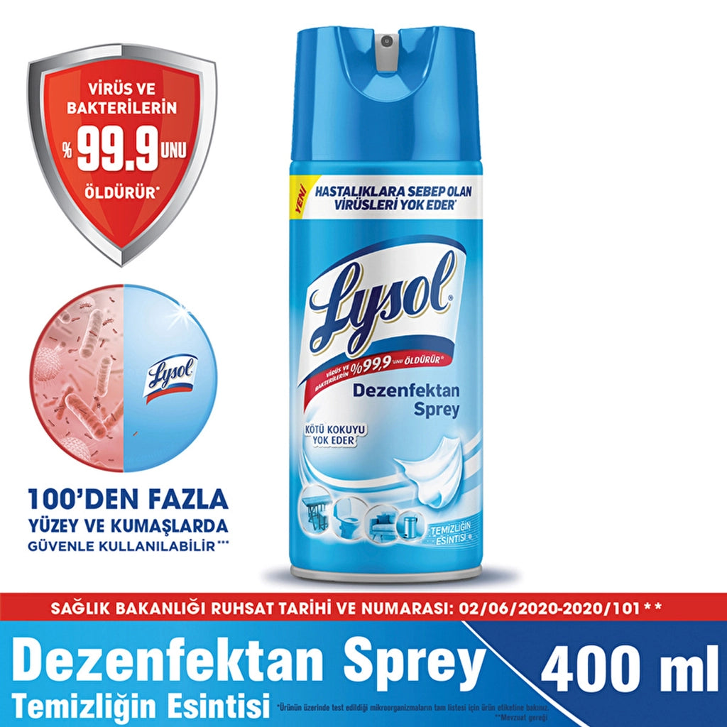 Lysol Surface Disinfectant Spray The Breeze of Cleaning 400 ml