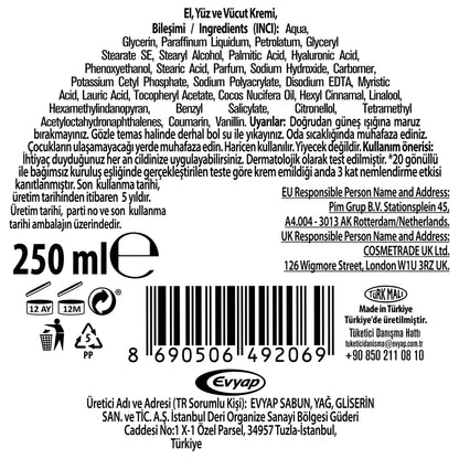 Arko Nem Precious Oils Coconut Cream 250 ml