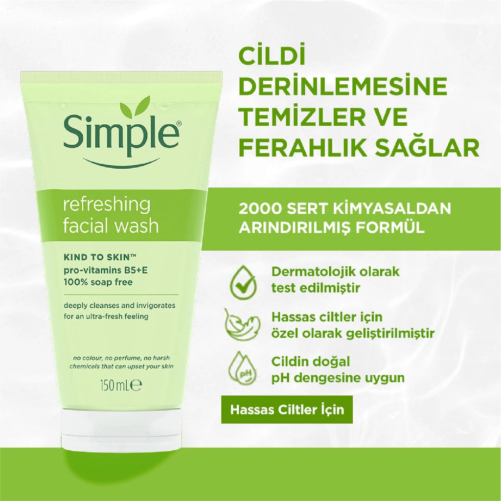 Simple Kind To Skin Refreshing Facial Cleansing Gel 150 ml