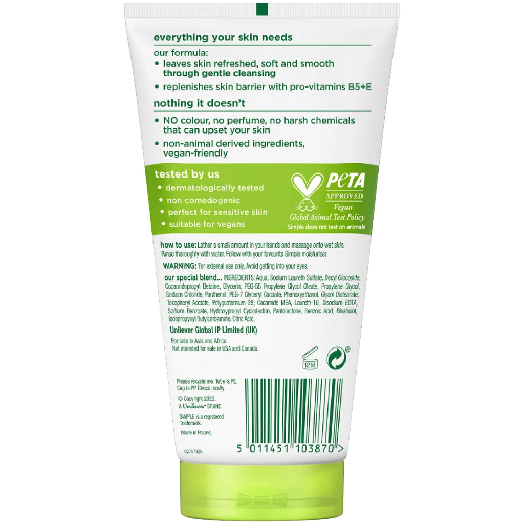 Simple Kind To Skin Moisturizing Facial Cleansing Gel 150 ml