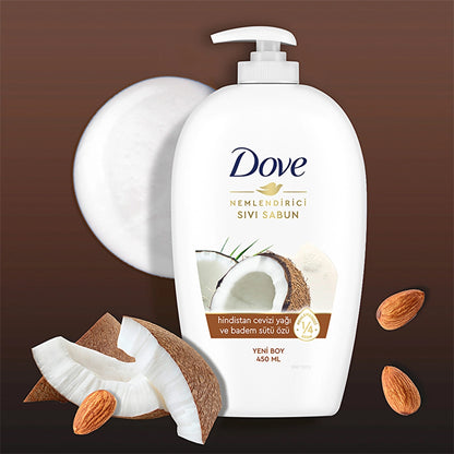 Dove Coconut Oil and Almond Milk Essence Liquid Soap 450 ml