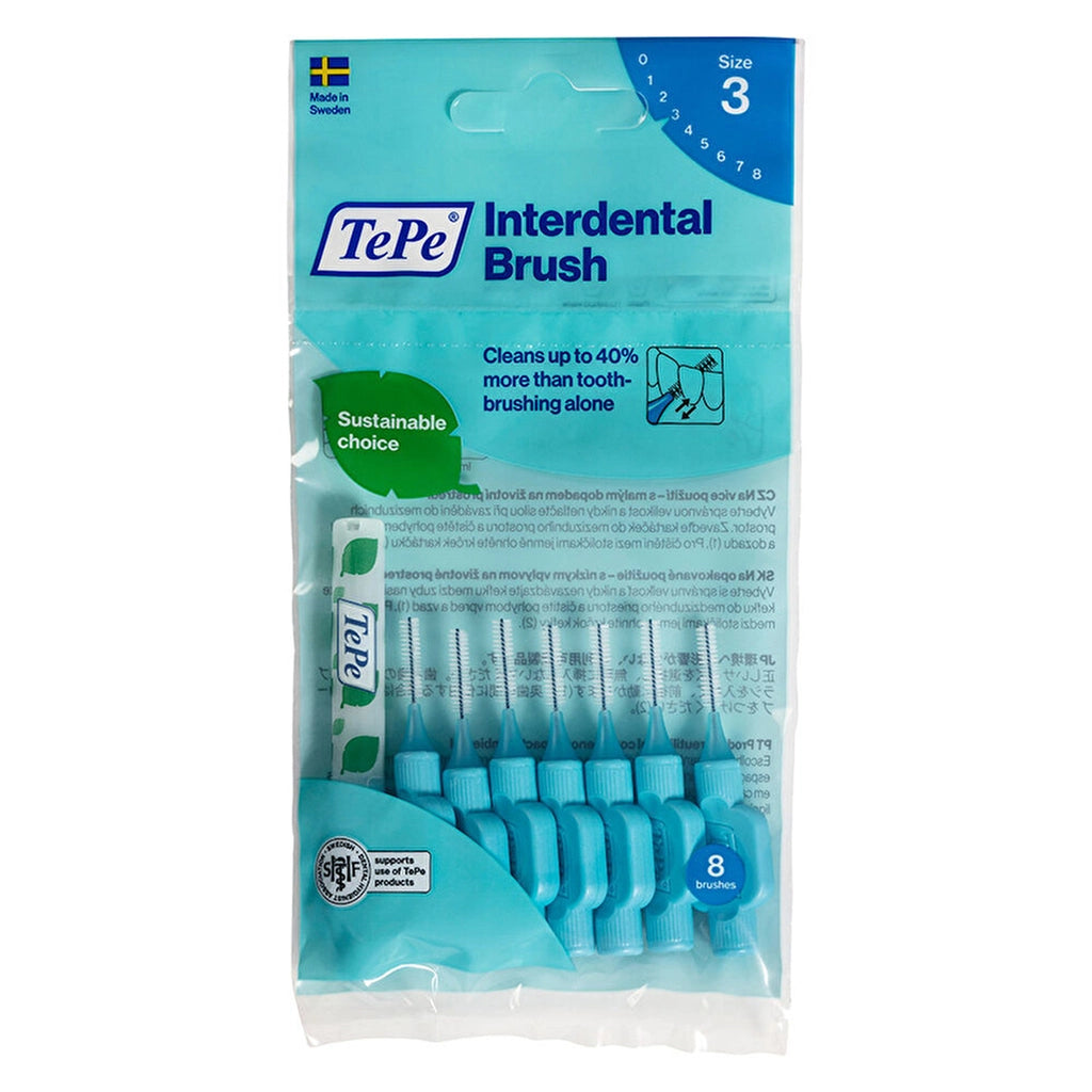Tepe Interdental Brush 0.6 mm Blue 8 Pack