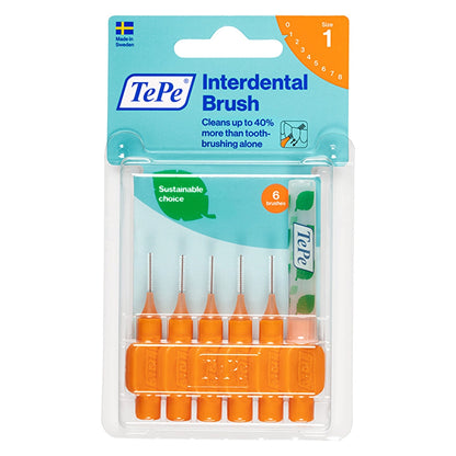 Tepe Blister Interface Brush 0.45 mm Orange Pack of 6