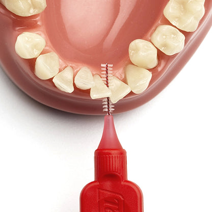 Tepe Blister Interface Brush 0.5 mm Red Pack of 6