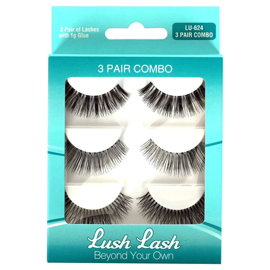 Lush Lash Bonus Pack False Eyelashes LU-624 3-pack