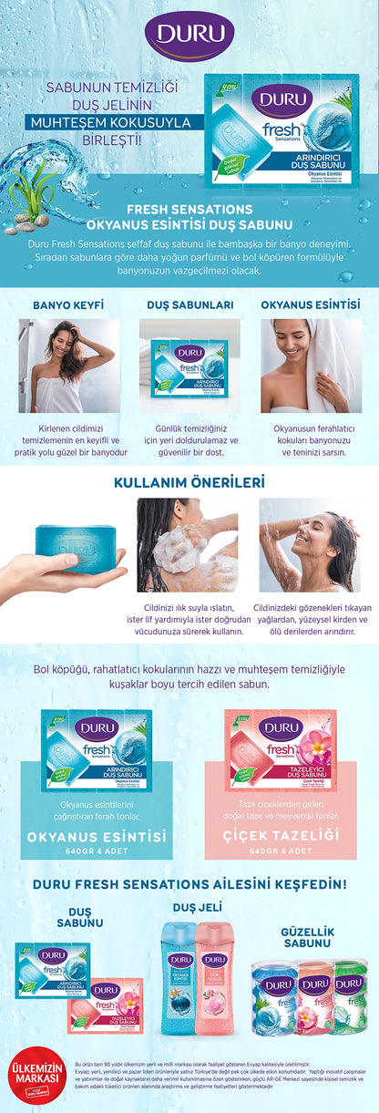 Duru Fresh Sensations Ocean Breeze Shower Soap 150 gr x 4