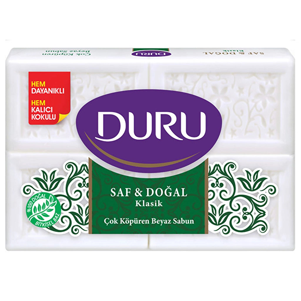 Duru Pure &amp; Natural Classic White Soap Bar 4x150 gr