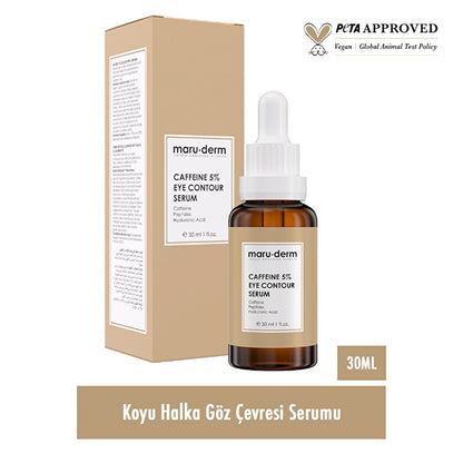 Maruderm Caffeine 5% + Peptide + Hyaluronic Acid Eye Contour Serum 30 ml