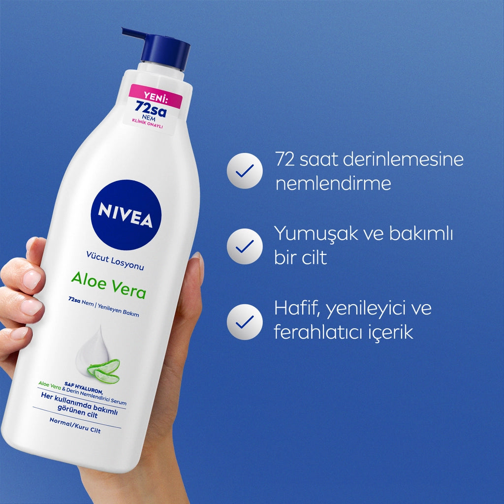 Nivea Aloe Vera 72 Hour Moisturizing Body Lotion 400 ml