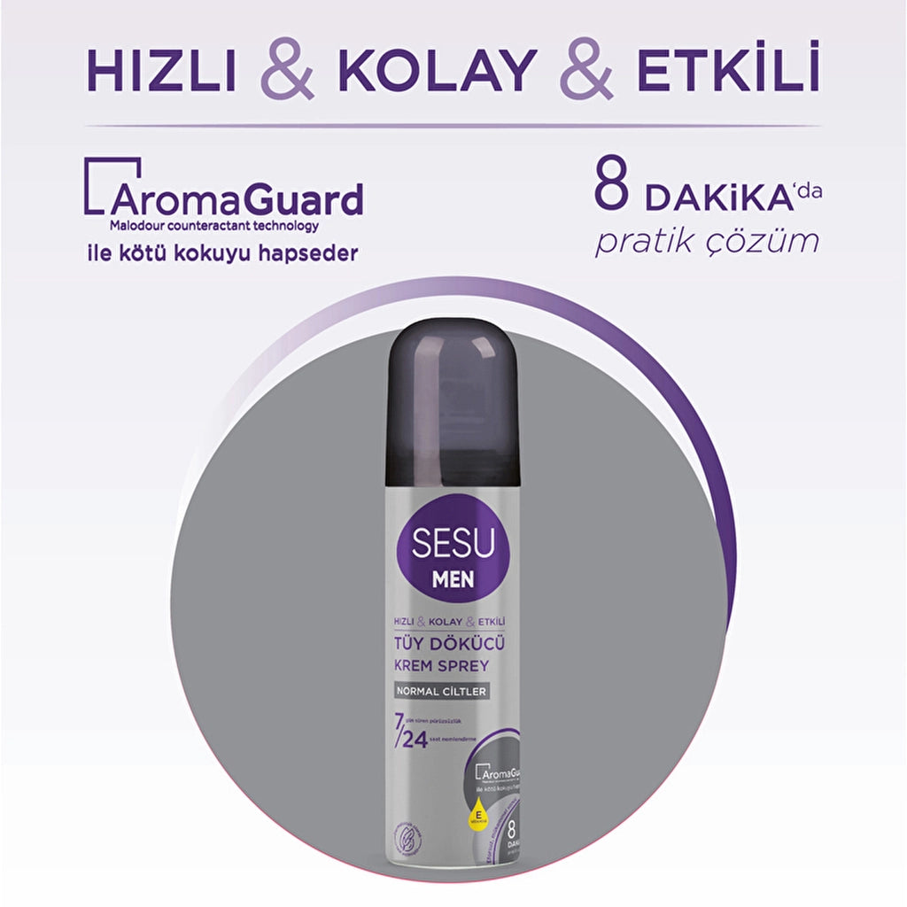 Sesu For Men Depilatory Cream Spray 150 ml