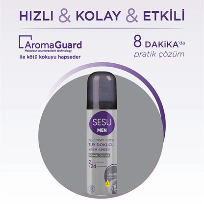 Sesu For Men Depilatory Cream Spray 150 ml