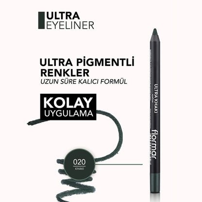 Flormar Ultra Intense Pigmented and Soft Tip Matte Eye Pencil 020 Khaki