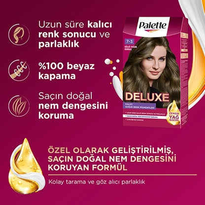 Palette Deluxe Intense Colors Hair Dye 7-3 Ashy Intense Auburn