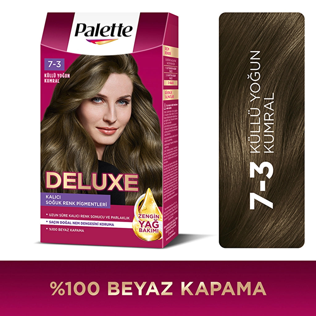 Palette Deluxe Intense Colors Hair Dye 7-3 Ashy Intense Auburn