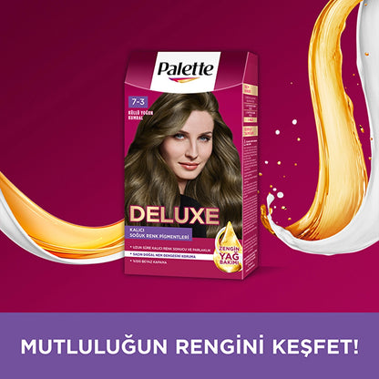 Palette Deluxe Intense Colors Hair Dye 7-3 Ashy Intense Auburn