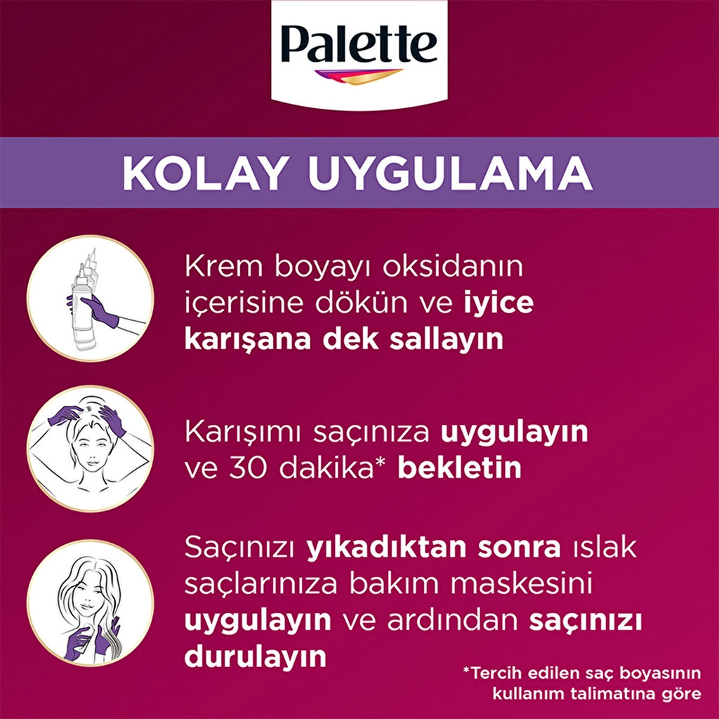 Palette Deluxe Intense Colors Hair Dye 7-3 Ashy Intense Auburn