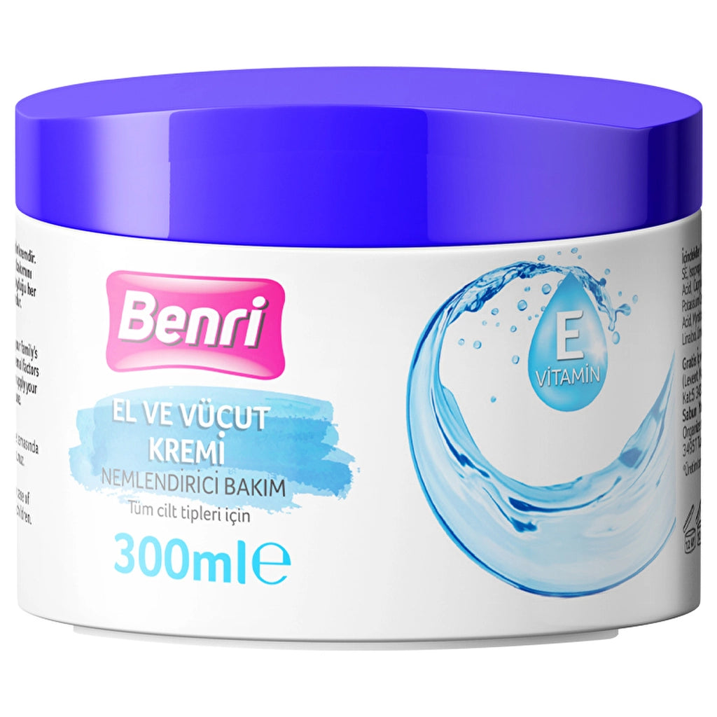Benri Moisturizing Care Hand and Body Cream 300 ml