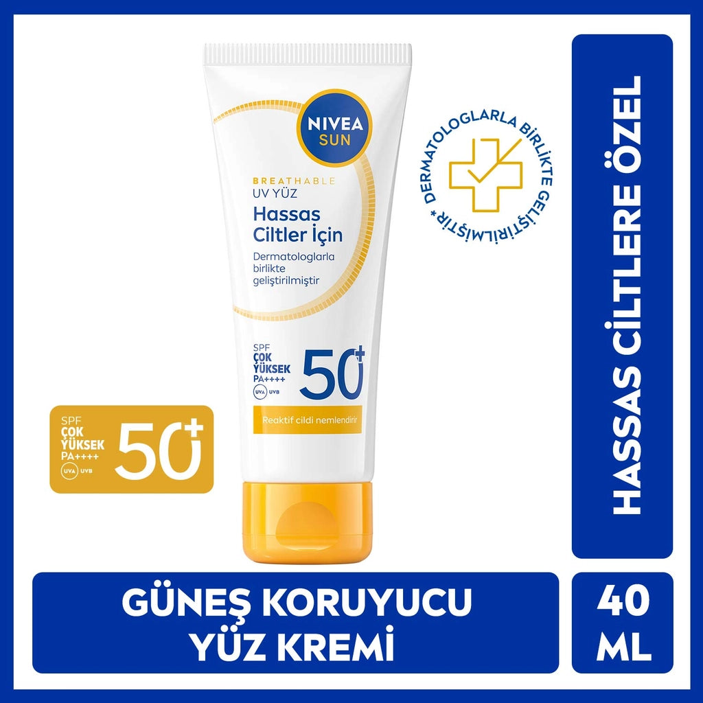 Nivea Sun SPF50 Sensitive Soothing Moisturizing Facial Sun Cream 40 ml