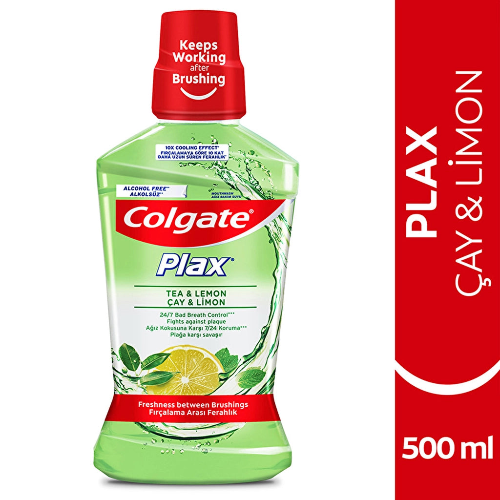 Colgate Plax Tea and Lemon Non-Alcoholic Mouth Care Water 500 ml