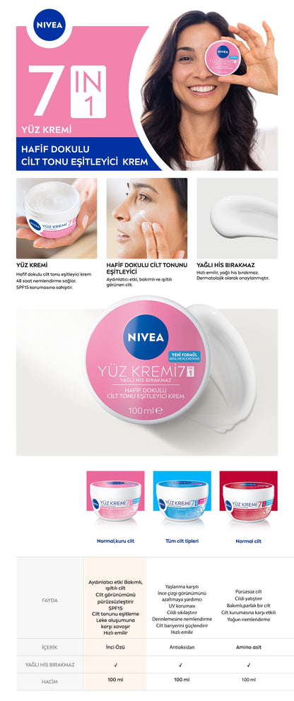 Nivea Light Textured Skin Tone Equalizing Face Care Cream 100 ml