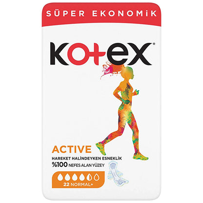 Kotex Active Hygienic Pads Normal 22 Pack Super Economical