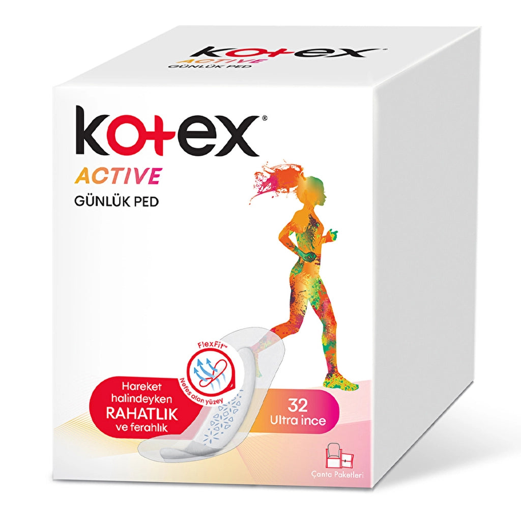 Kotex Active Ultra Thin Daily Pads 32 Pack