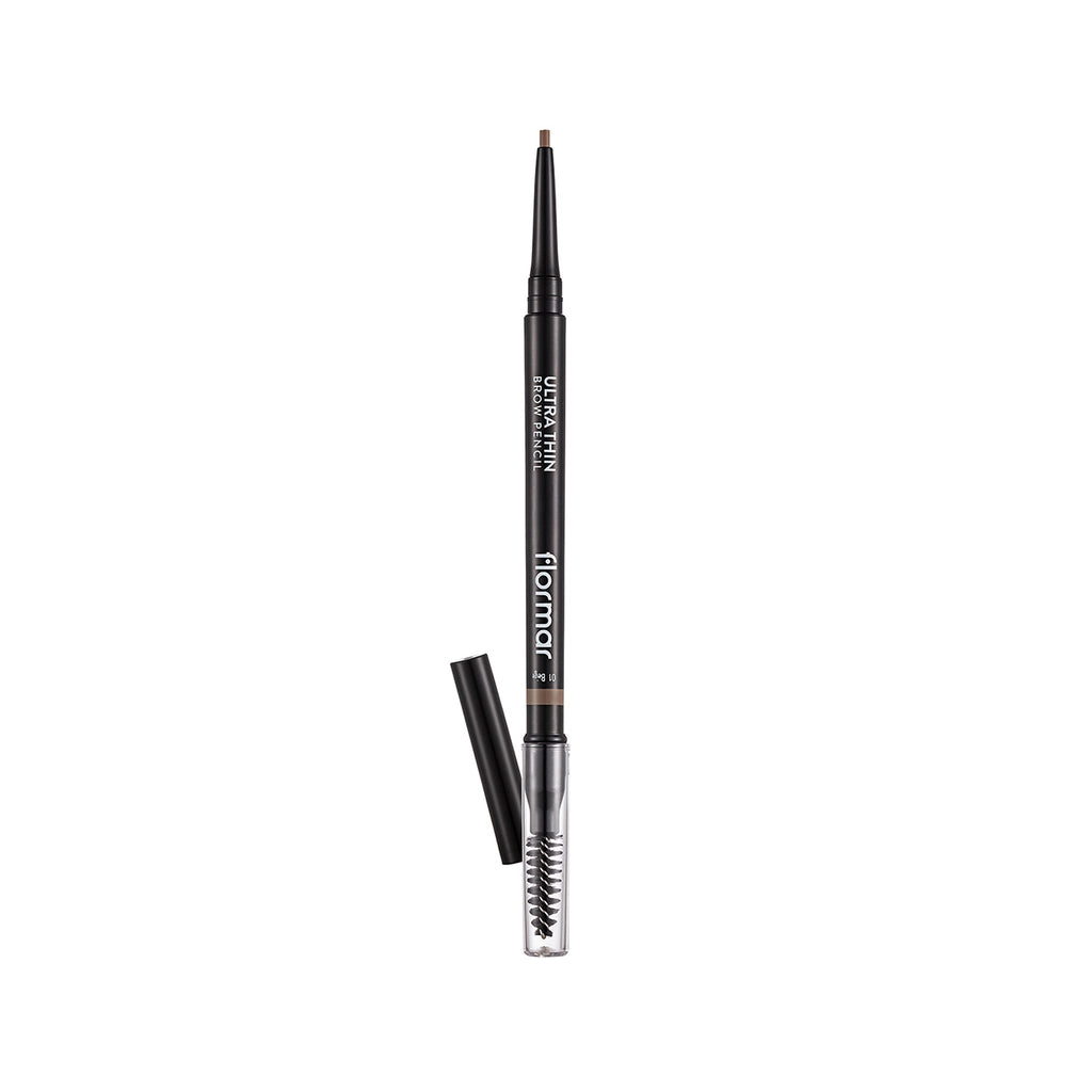 Flormar Ultra Thin Eyebrow Pencil with Fine Tip and Bristle Brush 001 Beige