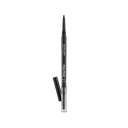 Flormar Ultra Thin Eyebrow Pencil with Fine Tip and Bristle Brush 002 Light Brown