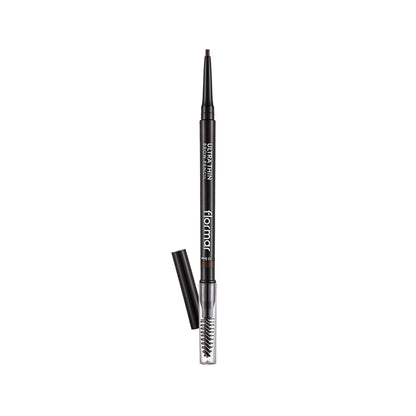 Flormar Ultra Thin Eyebrow Pencil with Fine Tip and Bristle Brush 003 Brown