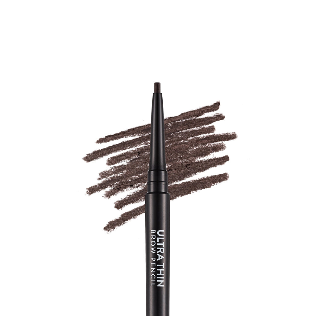 Flormar Ultra Thin Eyebrow Pencil with Fine Tip and Bristle Brush 004 Dark Brown