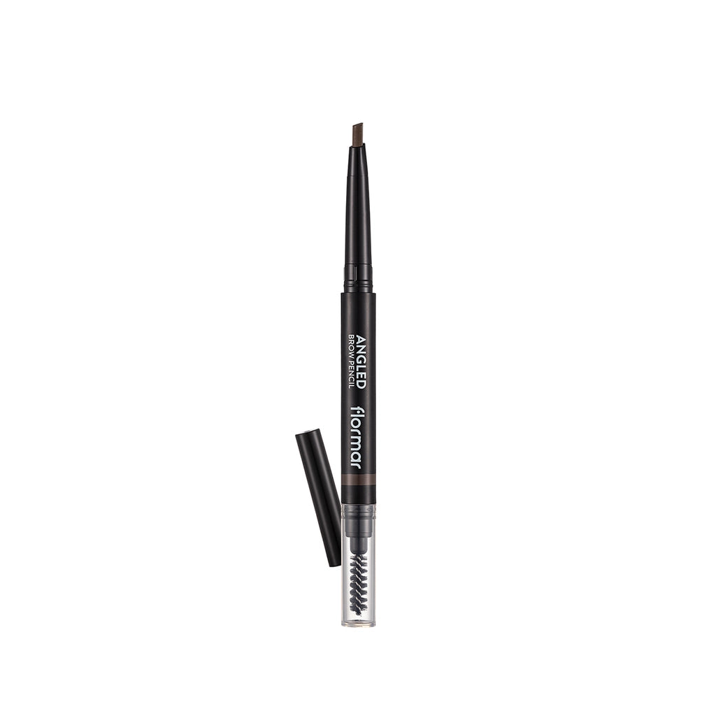 Flormar Angled Eyebrow Pencil with Angled Tip and Bristle Brush 001 Beige
