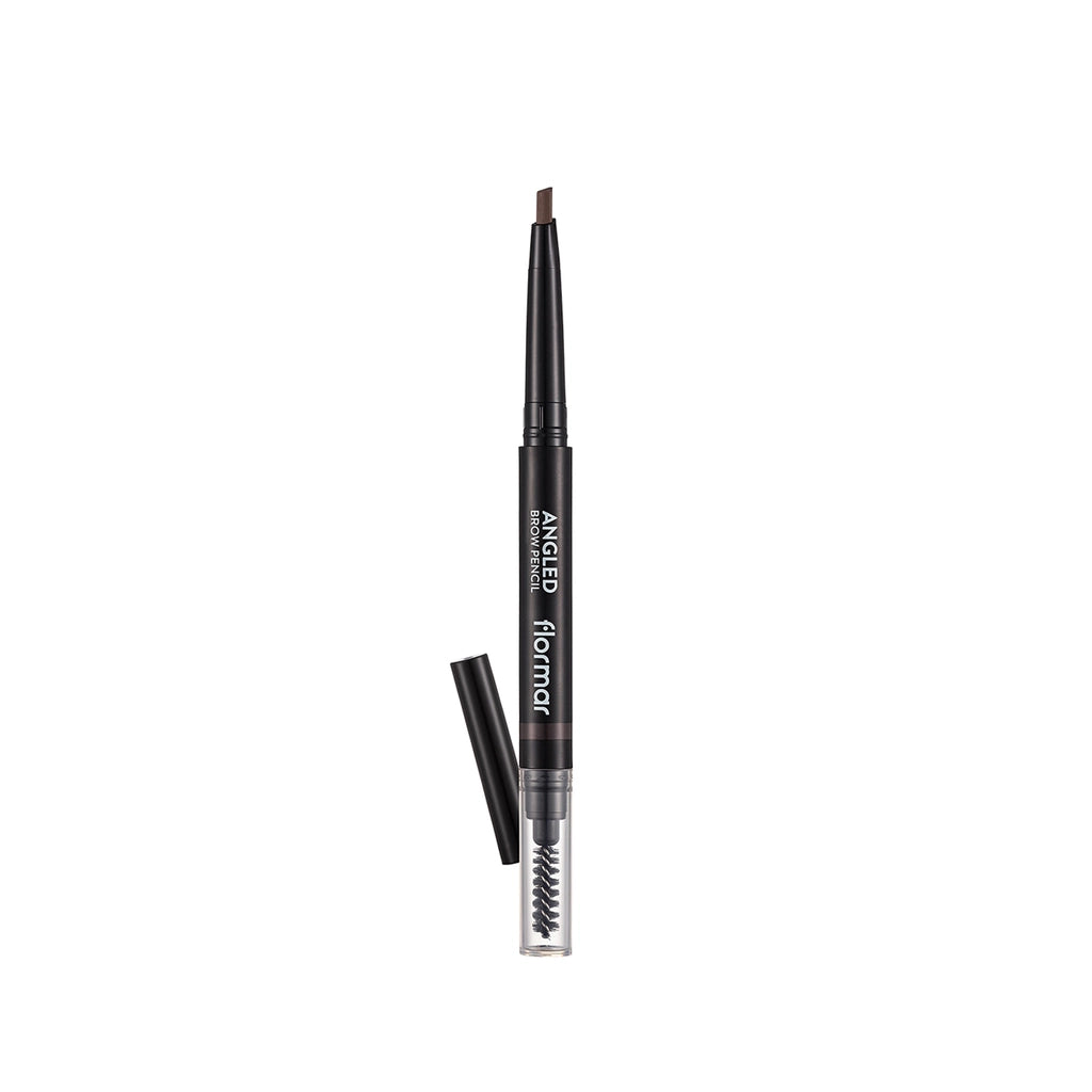 Flormar Angled Eyebrow Pencil with Angled Tip and Bristle Brush 003 Brown