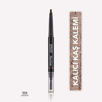 Flormar Angled Eyebrow Pencil with Angled Tip and Bristle Brush 001 Beige