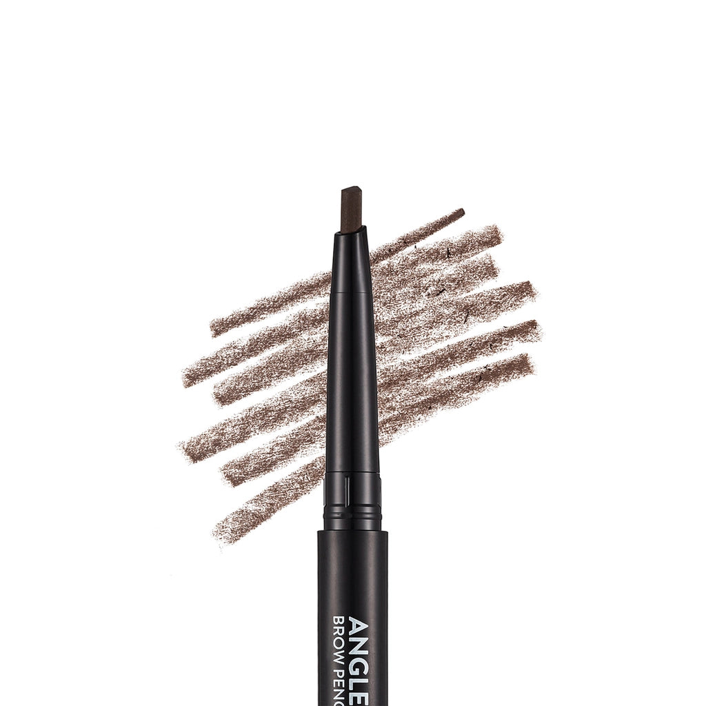Flormar Angled Eyebrow Pencil with Angled Tip and Bristle Brush 004 Dark Brown