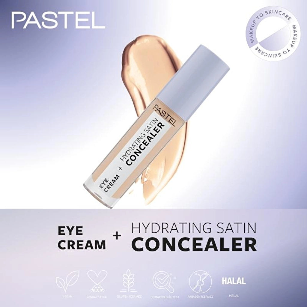 Pastel Makeup To Skincare Eye Cream + Hydrating Satin Concealer - Eye Cream + Under Eye Concealer 63 Milkshake