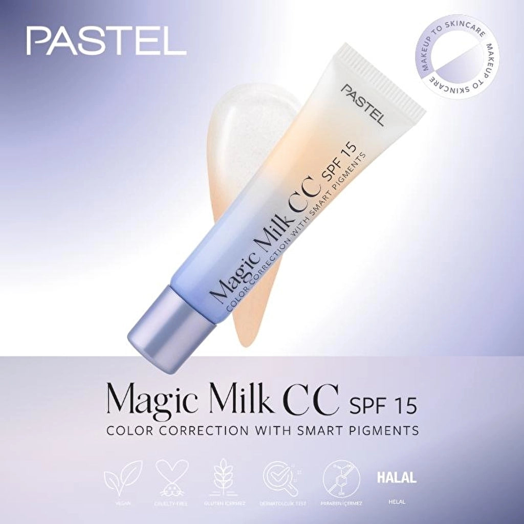 Pastel Makeup To Skincare Magic Milk CC SPF 15 - Skin Tone Equalizer SPF 15 CC Cream 50 Light Medium