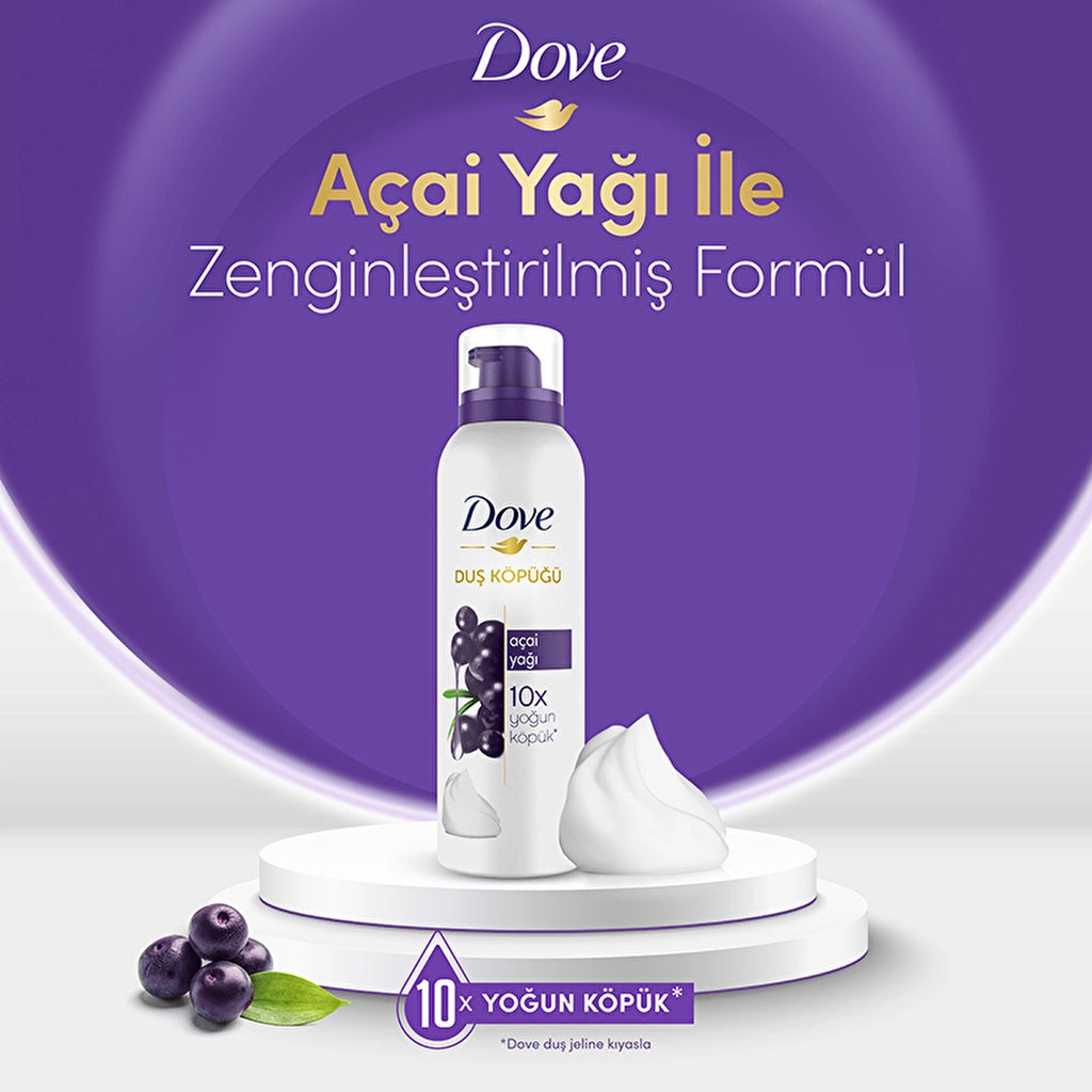 Dove Açai Oil Shower Foam 200 ml