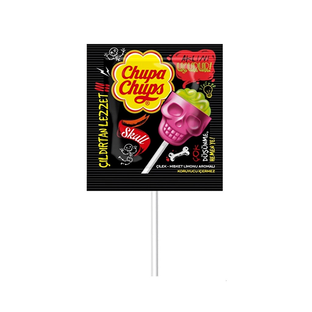 Chupa Chups 3D Skull Strawberry &amp; Lime