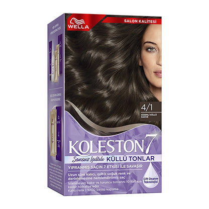 Wella Koleston 7 Kit Infinite Shimmer Ashy Shades 4/1 Mysterious Ashy Brown